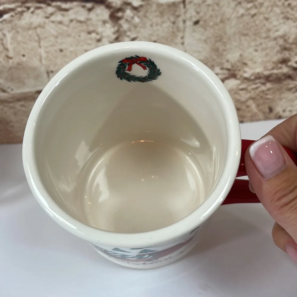Set of Two Sur La Table Christmas Mugs